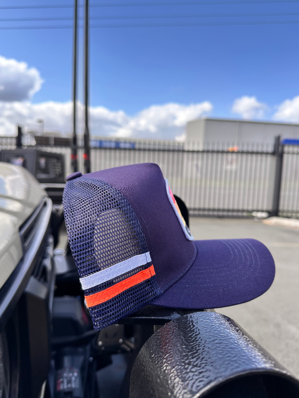 TUFF Navy - Striped Trucker Cap