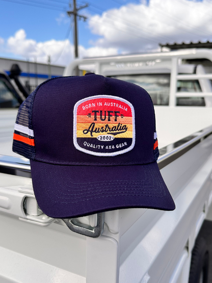 TUFF Navy - Striped Trucker Cap