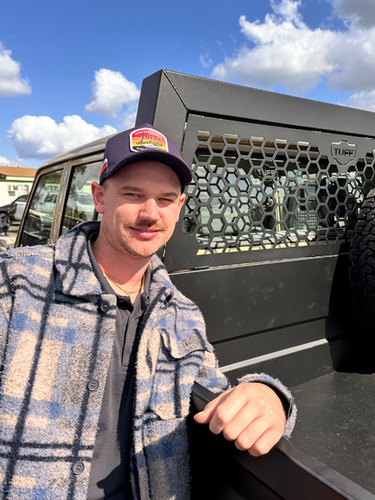 TUFF Navy - Striped Trucker Cap