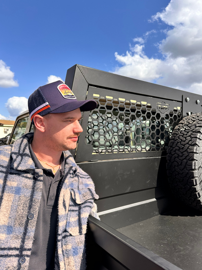 TUFF Navy - Striped Trucker Cap