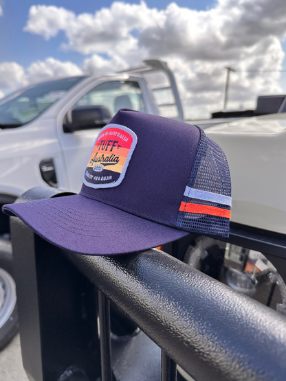 TUFF Navy - Striped Trucker Cap