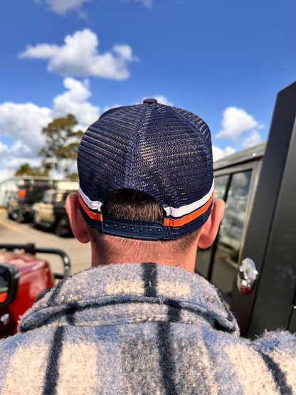 TUFF Navy - Striped Trucker Cap