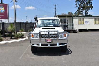 Toyota 70 Series GXL Single Cab MY22 model - TUFF Stock Bull Bar & Brushrails/Steps